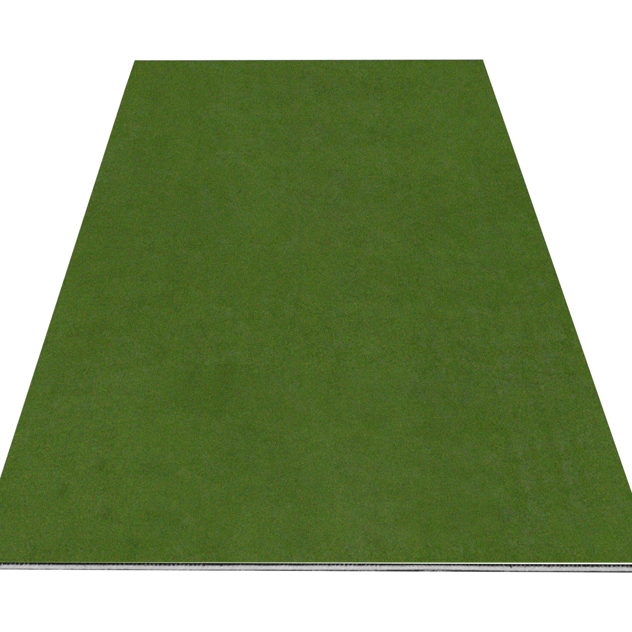 A green artificial turf panel, rectangular in shape, displayed against a white background.